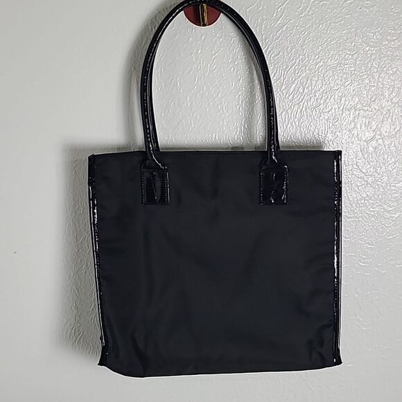 Leopard Print & Black Bag with Black Patent Trim - Picture 5 of 8